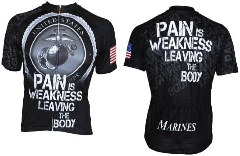 USMC Marine Corps "Pain Is Weakness..." Cycling Jersey
