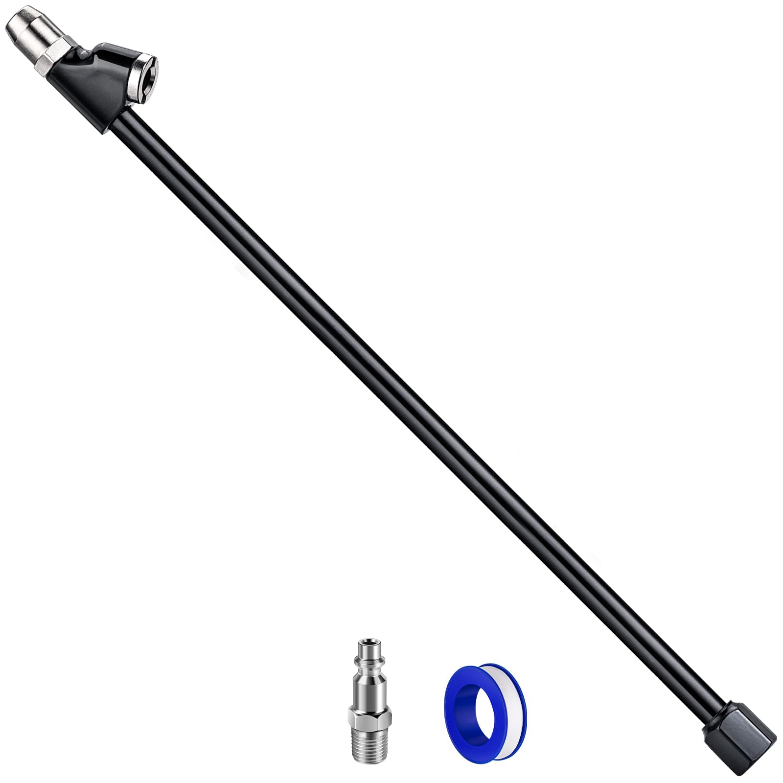 Photo 1 of **SIZE UNKOWN**
Dual Head Air Chuck Set, Heavy Duty Extended Reach Tire Chuck w/Quick Plug for Semi Tire Inflation, 1/4" FNPT Straight Lock On Tire Inflate Chuck for Air Compressor Semi Truck RV Dually Tires