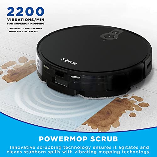 iHome AutoVac Eclipse Pro 3in1 Robot Vacuum and Vibrating Mop with