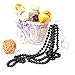 Fashion Faux Pearl Long Sweater Chain Necklace--black