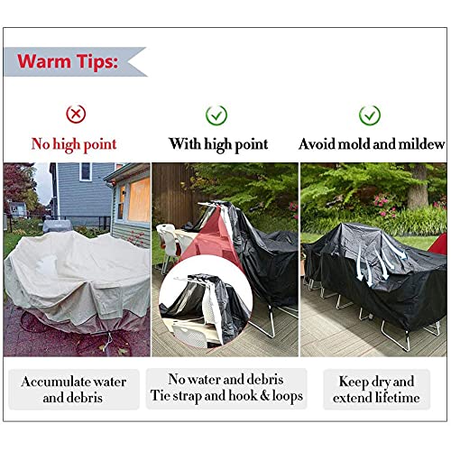 EASYBUYTECH Patio Furniture Cover Super Large Outdoor Sectional Furniture Set Cover, Table Chair Sofa Covers, Waterproof Dust Proof Anti UV/Wind Protective Cover (124"x63"x29"Furniture Set Cover)