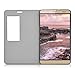 kwmobile Flip Cover Compatible with Huawei MediaPad X2 7.0 - Chic PU Leather Tablet Case with Window - Rose Gold