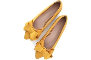 TN TANGNEST Women Fashion Bowknot Flats Comfort Pointed Toe Dress Shoes