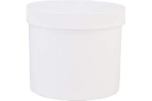 Consolidated Plastics Wide-Mouth Jar with Cap, 4 oz, White, 70 Piece