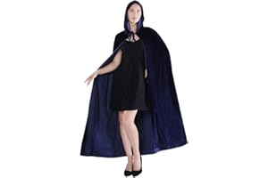 Antjoint Womens Hooded Cloak Velvet Cape Halloween Costumes Masquerade Party Role Cosplay