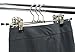 Mawa by Reston Lloyd Space-Saving Clothes Hanger for Pants and Skirts with Two Non-Slip Clips, Style K/30D, 12-Inch, Set of 12, Black