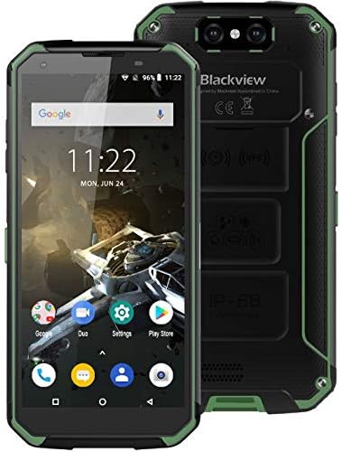 Blackview BV9500 Plus (2019) IP68 Rugged Smartphone - Helio P70 Octa Core, 10000mAh BAK Battery&Fast Charge, 4GB RAM +64GB ROM, 5.7 inch FHD+,Android 9.0, Outdoor Waterproof,Wireless Charge - Green