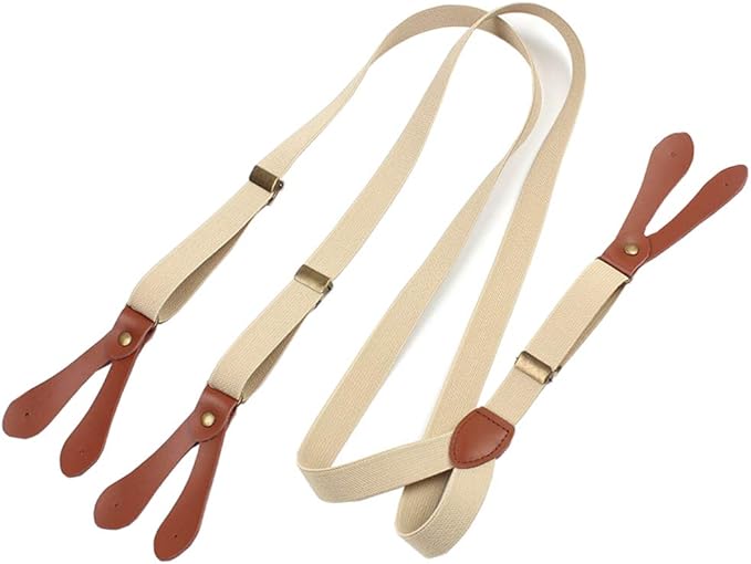 Amazon Mendeng サスペンダー 男女兼用 メンズ レディース ボタン式 Y型 カジュアル トラッド おしゃれ ビジネス レトロ 誕生日 父の日 黄色 イエロー ネクタイ 通販