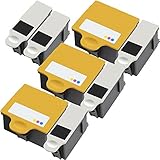 3 Pack + 2 Black of Total 8 Inktoneram® Replacement ink cartridges for Kodak 10B 10C 10 Ink Cartridges replacement for Kodak 10B Black 10C Color Combo Set 5100 5300 5500 ESP 3 5 7 9 3250 5210 5250 7250 9250 ESP Office 6150 HERO 7.1 9.1 OFFICE HERO 6.1