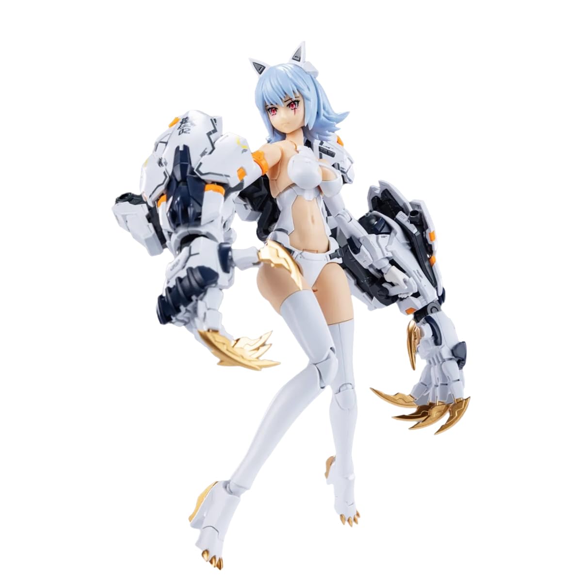 HiPlay E-Model Plastic Model Kits: Fenrir Mecha Girl - White Wolf, A.T.K Girl, Mecha Musume, Anime Style 1:12 Scale Miniature Collectible Action Figures EM2024001YC