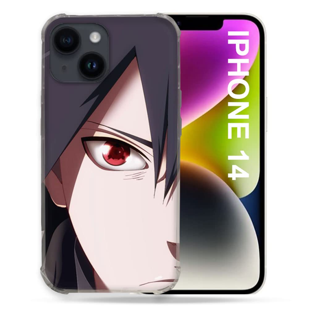 Cokitec Case for Iphone 14 (6.1) Manga Naruto Sasuke Face