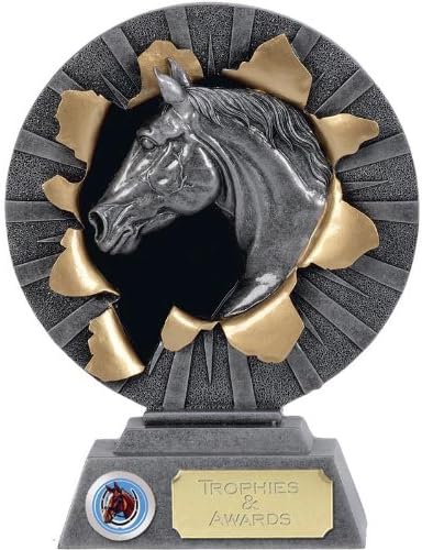 XP050E RESIN HORSE TROPHY SIZE23CM FREE ENGRAVING [Misc.]