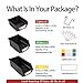Magicfly 12 Pack Black Pegboard Bins, Pegboard Storage Bins with 3 Sizes, Pegboard Organizer Hooks Fit Any Tool, Parts and Craft Organizer, Pegboard Accessories