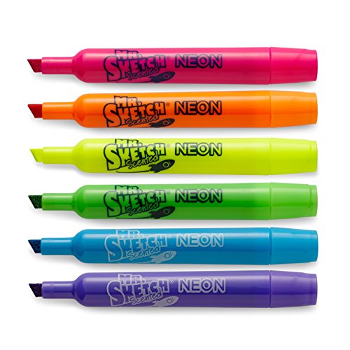 Mr. Sketch Scented Markers, Chisel Tip, Intergalactic Neon, 6-Count - Thumbnail 2