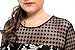 Chicwe Women's Stretch Contrast Lined Plus Size Floral Printed Lace Top 1X-4X