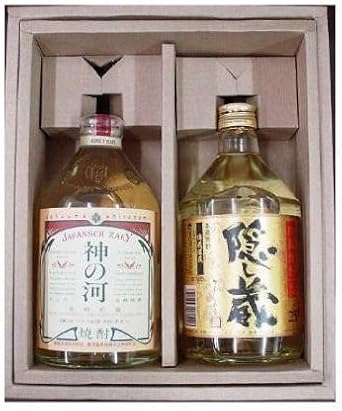 Amazon Co Jp お中元にも むぎ焼酎 神の河 隠し蔵 飲みくらべギフト 7ml 2 食品 飲料 お酒