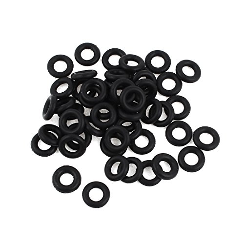uxcell 50 Pcs 8mm OD 2mm Thickness Black O Rings Oil Seal for Automobile
