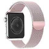 LuxHut Iwatch 38mm 40mm Compatible Magnetic Women's mesh Bracelet Rose Gold Series 1,2,3,4,5