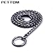 Pettom Heavy Duty Snake Chain Choke Metal Collar - Command Obedience Training Slip Collar for Dogs (S:3.0mm16 in, Black)