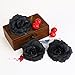 WINOMO 20pcs Silk Rose Flower Heads for Mother's Day Wedding Party Home Decoration (Black)