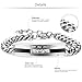 Jstyle Stainless Steel Bracelets for Men Women Couple Bracelets Set CZ Curb Link Adjustable 7-9 Inch