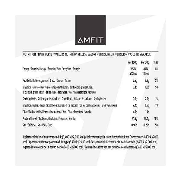 Amazon-Brand-Amfit-Nutrition-Whey-Protein-Powder-1kg-Chocolate-Hazelnut-Previously-PBN-brand Amazon Brand - Amfit Nutrition Whey Protein Powder 1kg - Chocolate Hazelnut, 33 servings