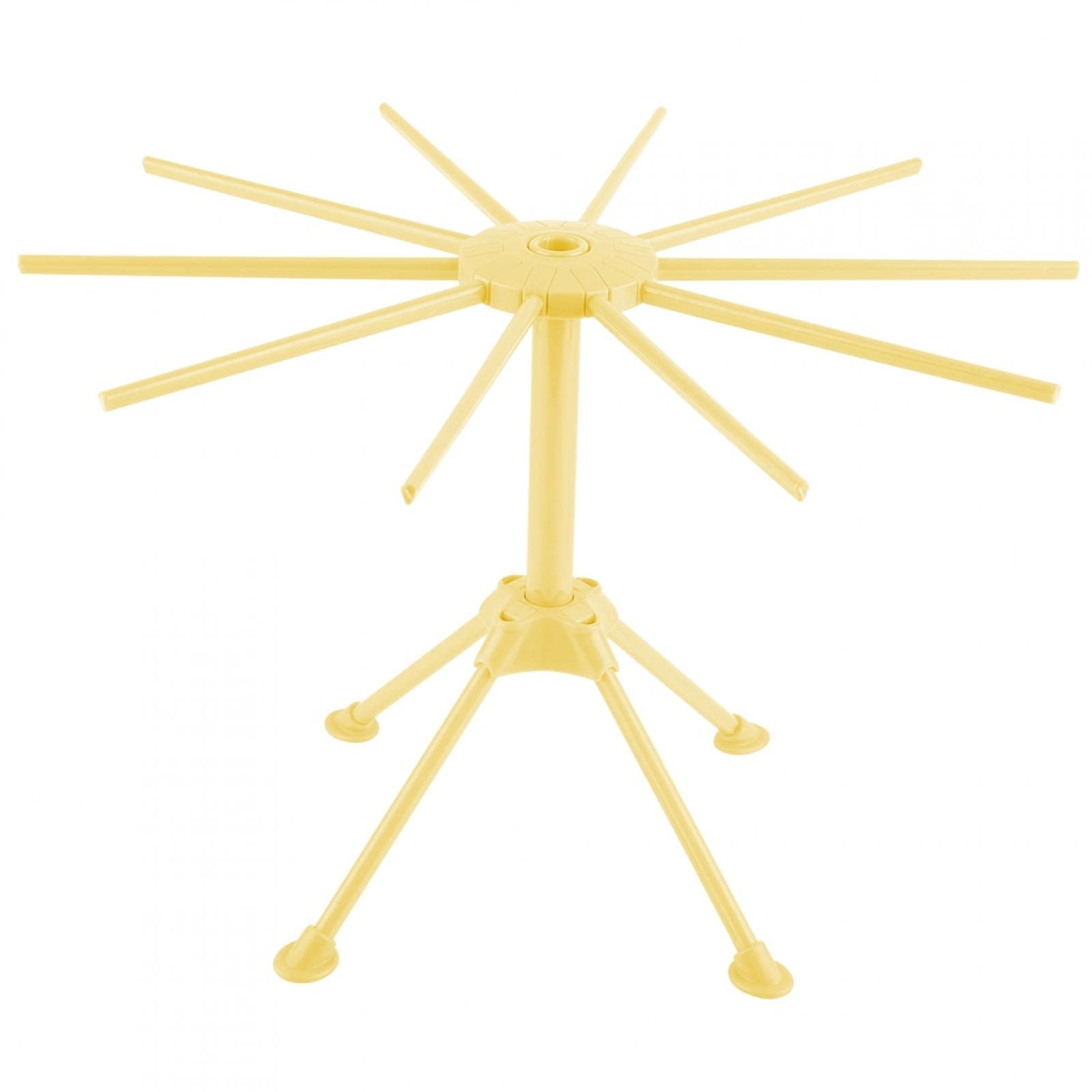 Pasta Drying Rack, 10 Bar Handles Collapsible Noodles Support Shelf Suspension Rod Stand Bar Handle Pasta Base Homemade Spaghetti Dryer Sheet(Yellow)
