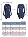 Miagooo Womens Cross Neck Uneven Hemline Hoody Long Sleeve Loose Flare Tunic Henley