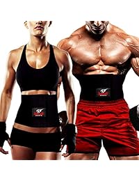 ARMAGEDDON SPORTS - Cinturón cortador de cintura, totalmente ajustable para quemador de grasa del vientre, pérdida de peso abdominal, cinturón de sauna para hombres y mujeres