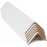 ESK Packaging Cardboard Corners for Packing - 2"W x 2"D x 18"L, Medium Duty .160 ga, Pallet Box Corner Protectors, Angle Boards, White, 50/Pack