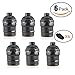 Industrial E26/E27 Lamp Base Light Socket, HESSION UL-Listed Metal Shell Edison Vintage Pendant Lamp Holder for Fixture Replacement Retro Style DIY Projects Black 6 Pack