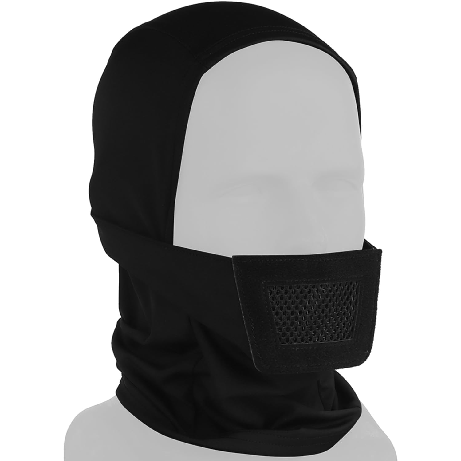 Gunyoo Balaclava Mesh Mask Ninja Style Headgear Airsoft Full Face Protection Helmet Liner Cap for Hunting Airsoft Cycling (Black)