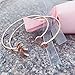 Dwcly Fashion Boho Simple Metal Women Upper Arm Bangle Bracelet Star Moon Open Cuff Armband Armlet Jewelry (Rose Gold)