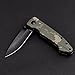 Cool Hand 2.75'' Damascus Pattern Ceramic Liner Lock Pocket Folding Knife w/ 3.75'' Aluminum Digital Camo Handle, Deep Carry Clip