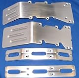 T-Maxx E-Maxx Brushed Aluminum skid plates bumper set.