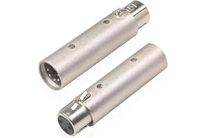 DKARDU XLR to 5Pin Din MIDI Adapter, MIDI 5 Pins DIN Male to XLR 3 Pins Male Convertor Adapter for Match Music Instruments (2