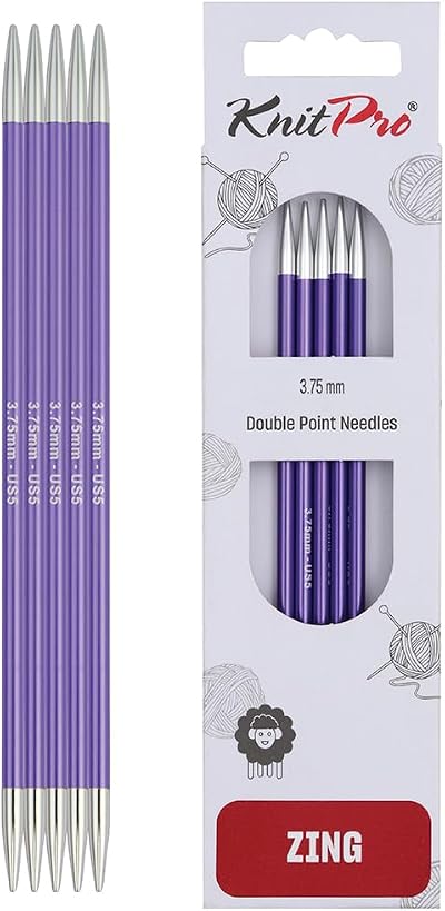 KnitPro Zing Double Pointed Needles 6 inch 3.75mm