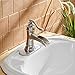 BWE Bathroom Faucet Brushed Nickel Waterfall Single Handle Hole Sink Faucets Bath Vanity Lavatory Vessel Commercial Satin with Water Supply Hose