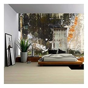 Ancient Closed and Forgotten Doorway - Removable Wall Mural | Self-Adhesive Large Wallpaper - 66x96 inches