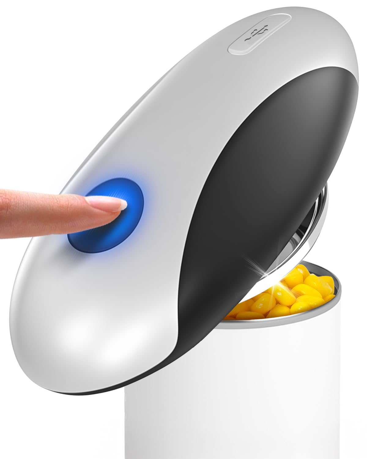 Photo 1 of Zoomsnail Automatic Electric Can Opener, Hands-Free One-Touch Can Openers with Smooth Edge, Easy-Grip Design & Magnetic Lid Lifter — a Rechargeable Opener for Most Cans and Seniors with Arthritis