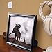 Adeco 8x10 Black Wood Decorative Picture Frame - Wall hanging or Table Top Desktop Display - Made to Display 8x10 Photo