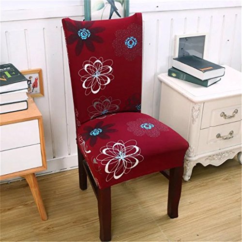 Deisy Dee Stretch Chair Cover Removable Washable for Hotel Dining Room Ceremony Chair Slipcovers Pack of 6 (HH) - Thumbnail 3