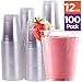 SOLO Cup 100 Piece Company Plastic Party Cold Cups, Clear, 12 oz (TP12-100)