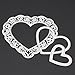 Whitelotous Cutting Dies Stencil Metal Mould for DIY Scrapbook Album Paper Card (3 PCs Love Heart)