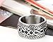 Flongo Men's Punk Rock Stainless Steel Cross Retro Style Sovereign Celtic Knot Band Ring, Size 11