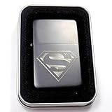 Superman DC Comics Black Gift Engraved Cigarette Lighter Biker Gift LEN-0119