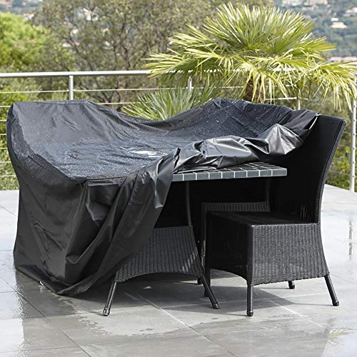 WUZMING Square Garden Furniture Covers 420D Large Outdoor Rattan Furniture Cover For Waterproof