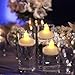 Homemory 24PCS Waterproof LED Lights LED Flameless Flickering Tealight Candles Battery Operated for Wedding, Party, Bathroom, Pool, SPA - Amber Yellow