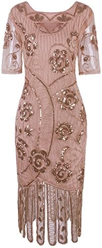 rose gold gatsby dress