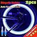Vabration Sensor Waterproof Shockproof Lamp Bicycle Wheel Neon Tire Valve Led Light 2 pieces (Blue color - Blue light)